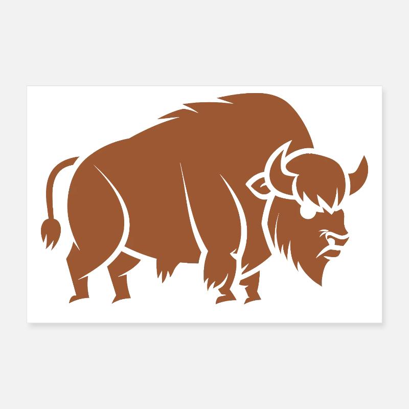 Bison Poster 30 x 20 cm
