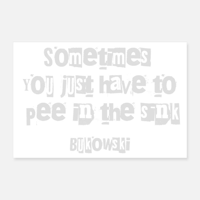 Citation de Charles Bukowski Poster 30 x 20 cm