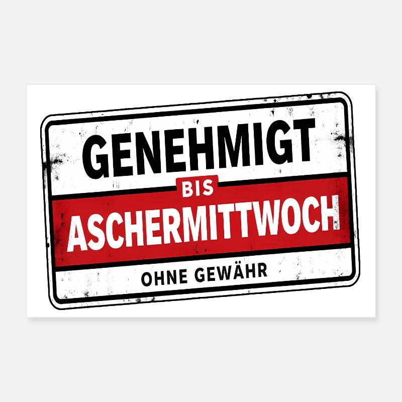 Approved until Ash Wednesday satire Poster 12" x 8" (30x20 cm)