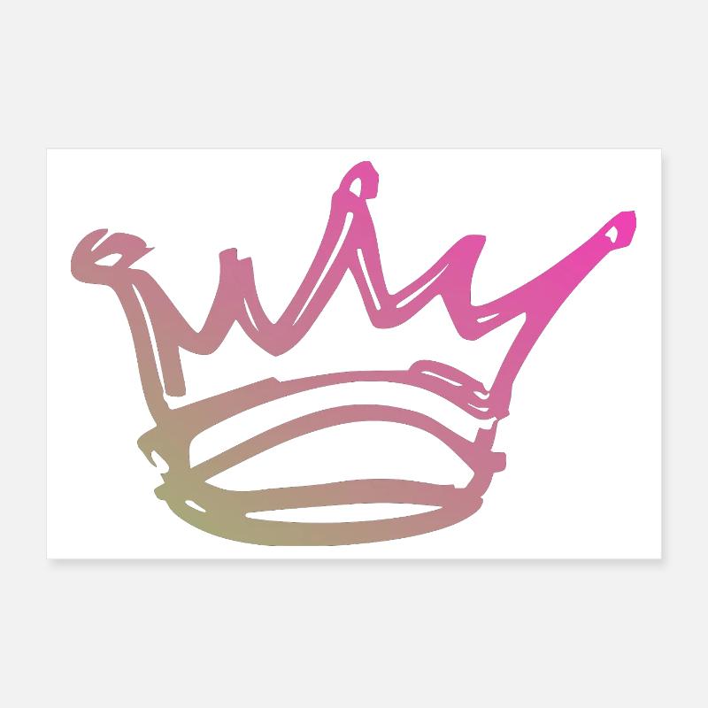 Gradient Crown Sketch Poster 12" x 8" (30x20 cm)