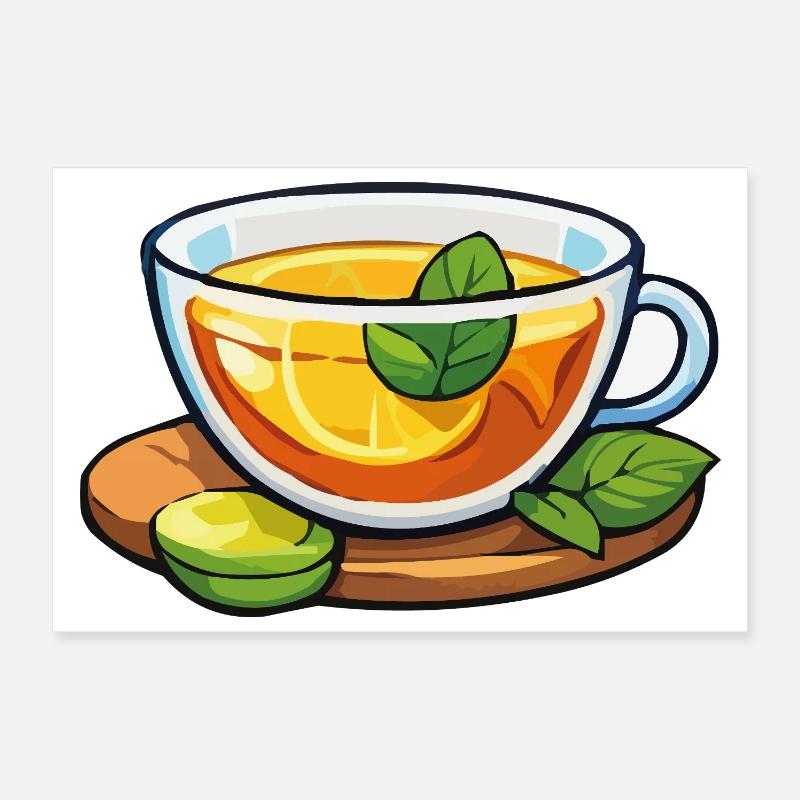 Citrus tea with mint Poster 12" x 8" (30x20 cm)