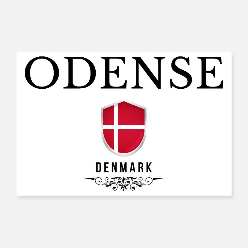 Odense-Souvenir, elegantes Odense-Design Poster 30x20 cm