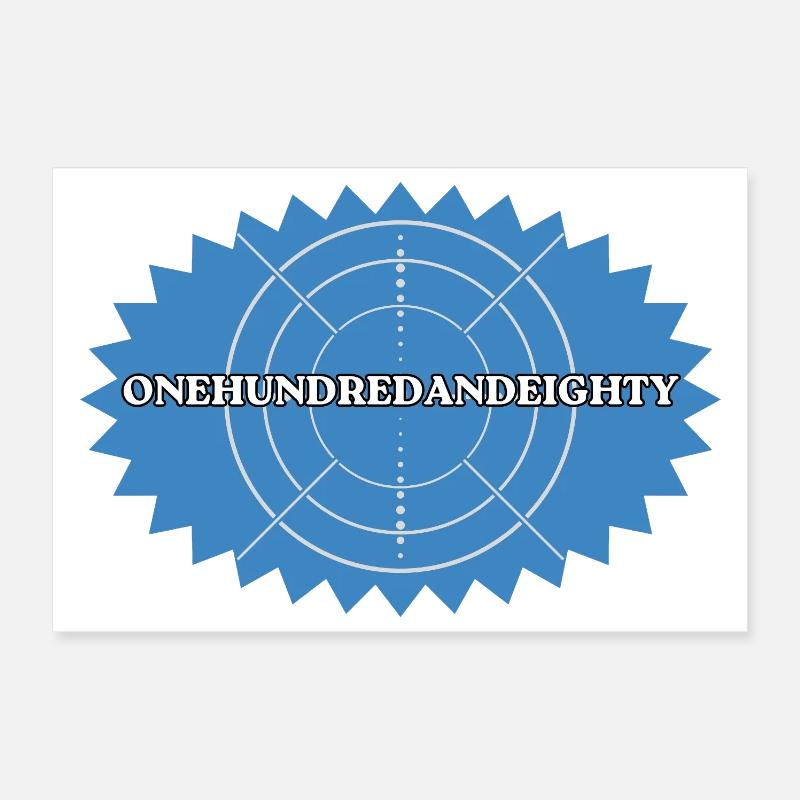 Cent quatre-vingts Target Retro Poster 30 x 20 cm