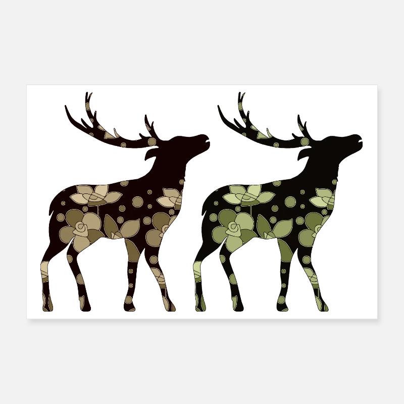 Cerf Poster 30 x 20 cm