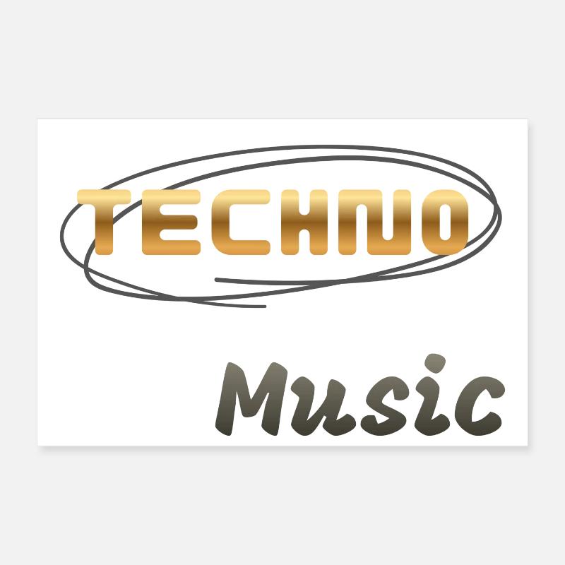 Techno-Musik Poster 30x20 cm