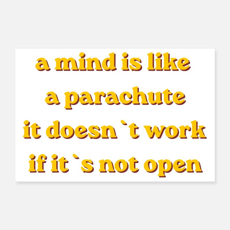 Parachute Mindset Zitat Poster 30x20 cm