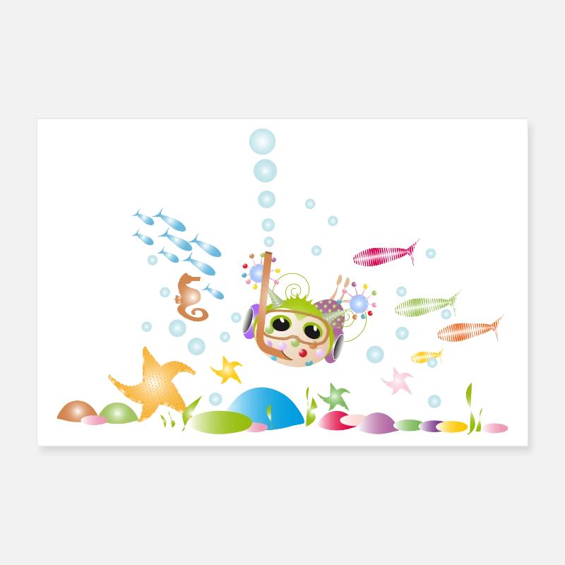 Plongée Poster 30 x 20 cm