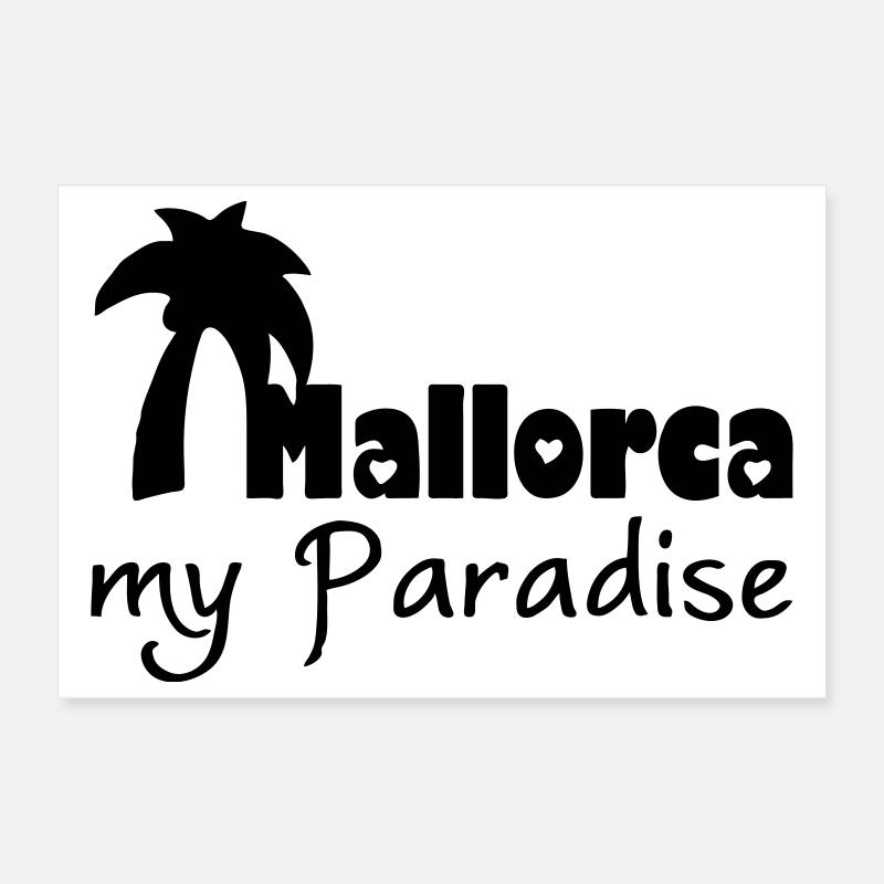 Mallorca Paradise Spanien Urlaub Geschenk Poster 30x20 cm