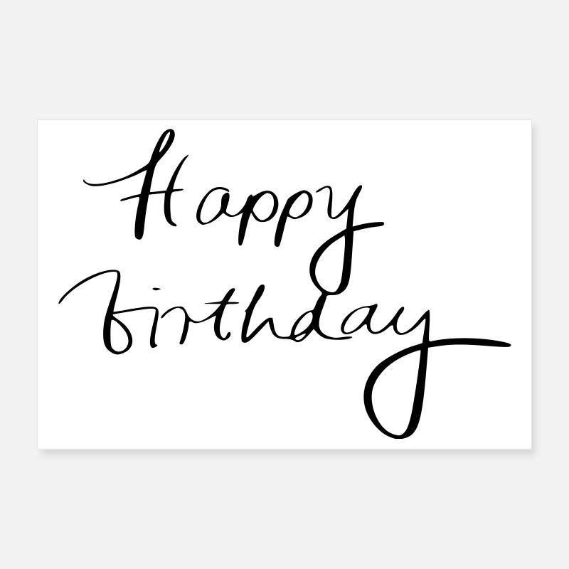 Happy Birthday Poster 12" x 8" (30x20 cm)