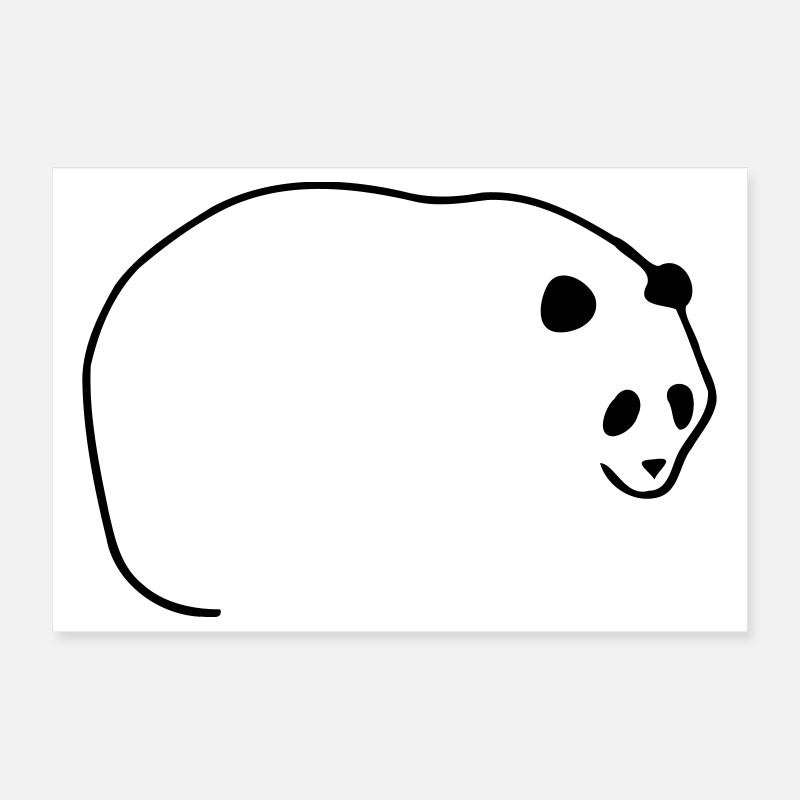Lignes Panda Poster 30 x 20 cm