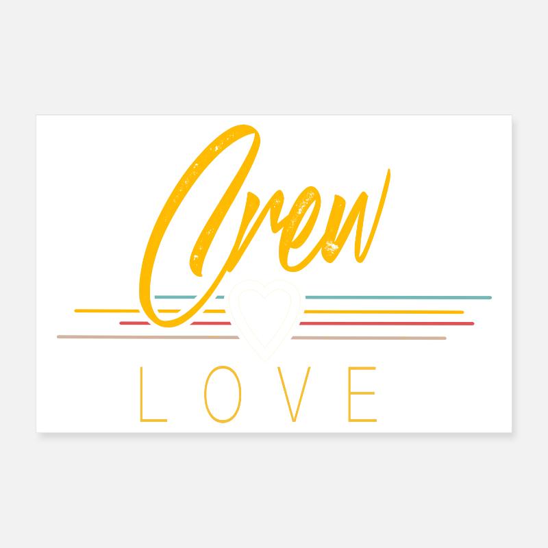 Crew Love - Poster 30x20 cm - Weiß