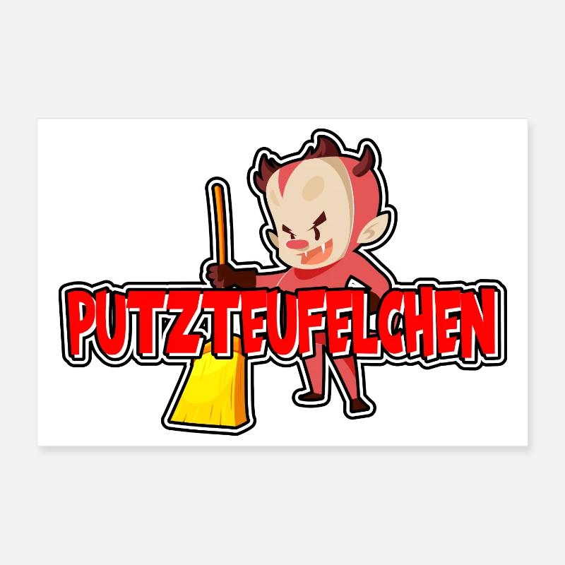 Putzteufelchen Poster 30x20 cm