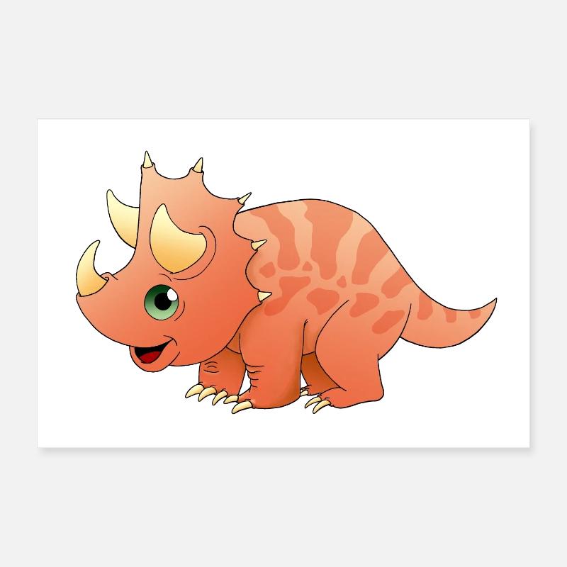 triceratops Poster 12" x 8" (30x20 cm)