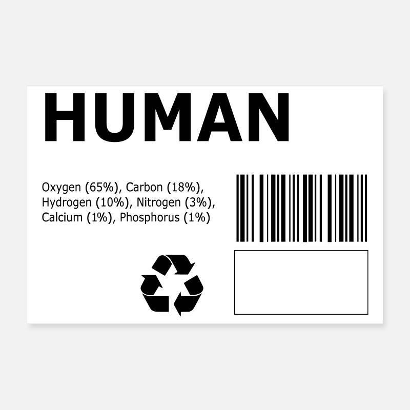 Human Poster 12" x 8" (30x20 cm)