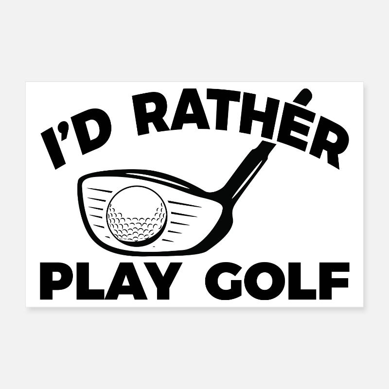 Funny golfer Poster 12" x 8" (30x20 cm)