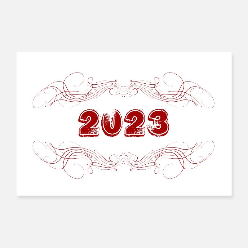 2023 verziert Poster 30x20 cm