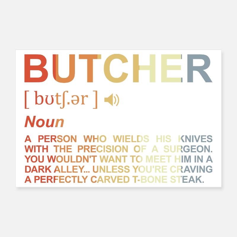 Terme de boucher Poster 30 x 20 cm