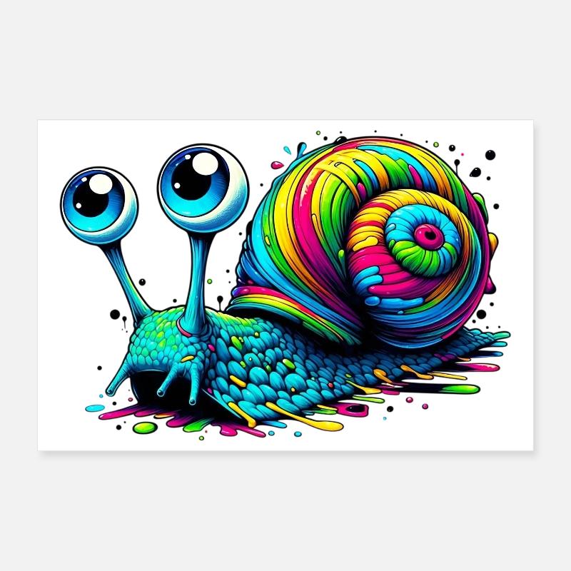 Escargot - Poster 30 x 20 cm - blanc