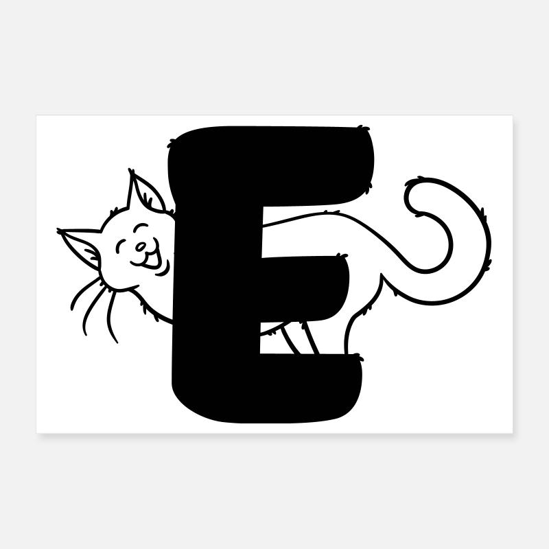 Katze Buchstabe F Poster 30x20 cm