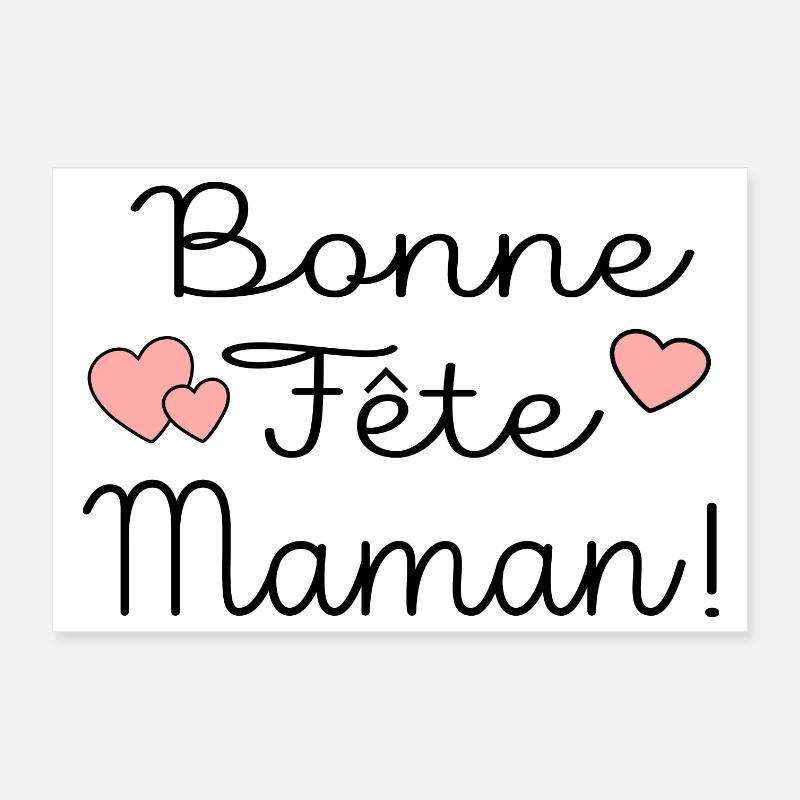 Bonne Fête Maman Mère Poster 30 x 20 cm