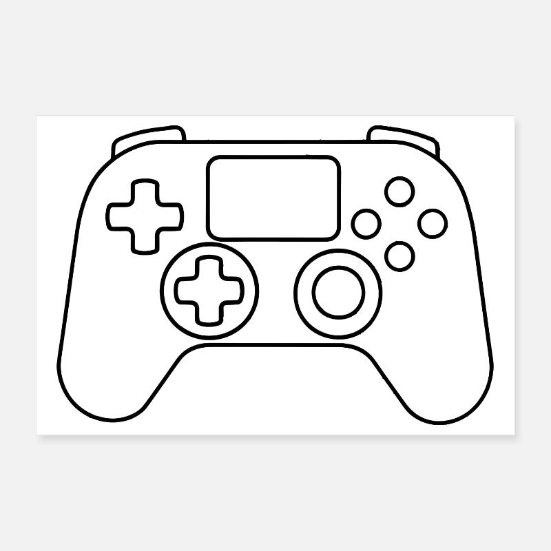 Game Controllers Poster 12" x 8" (30x20 cm)