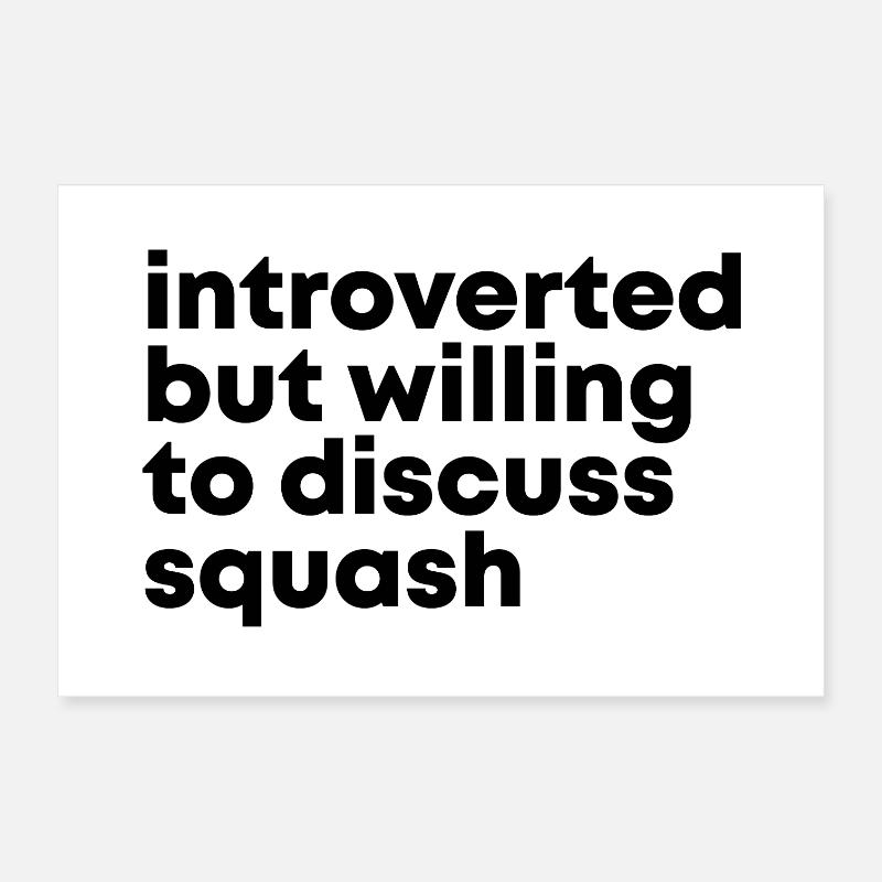 Squash Poster 12" x 8" (30x20 cm)