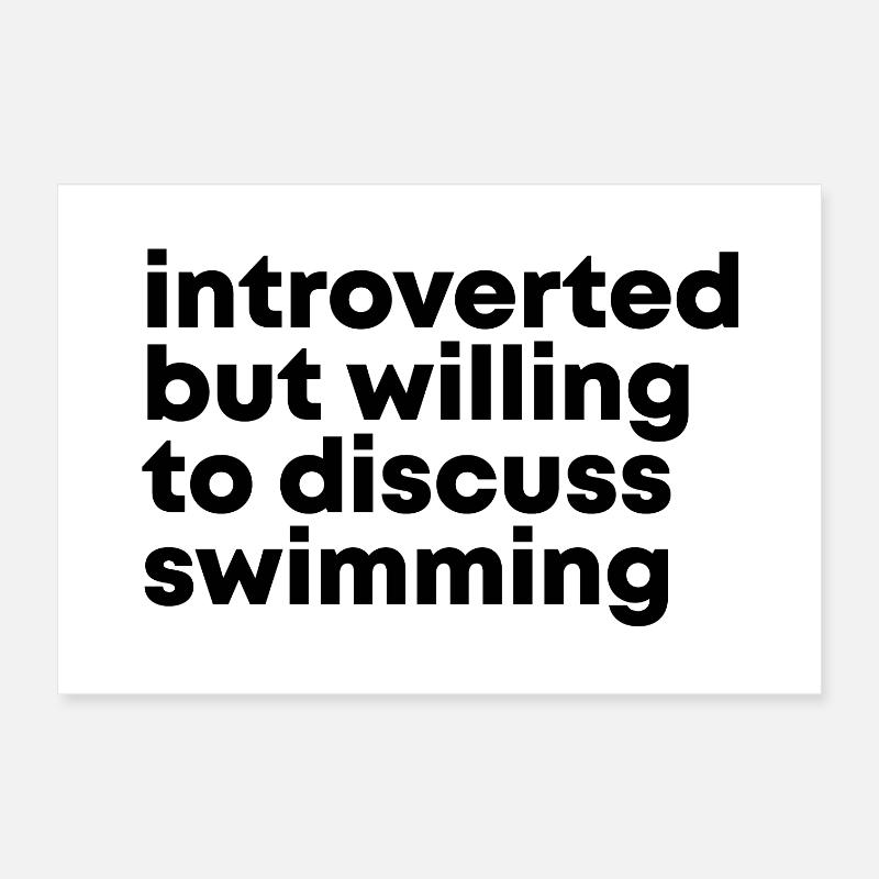 Swimming Poster 12" x 8" (30x20 cm)