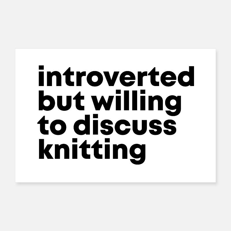 Knitting Knitting Poster 12" x 8" (30x20 cm)