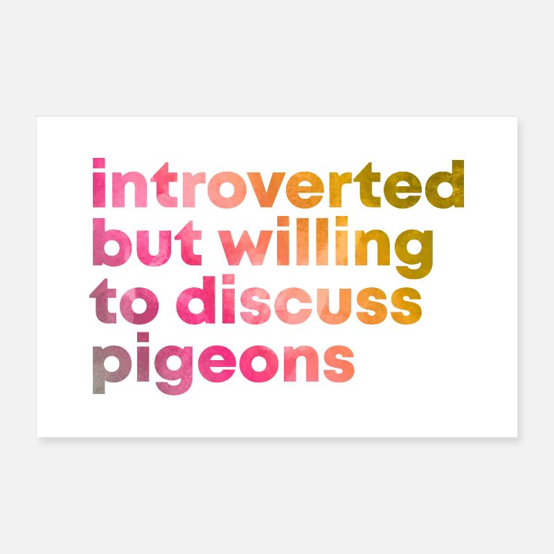 Pigeon Poster 12" x 8" (30x20 cm)