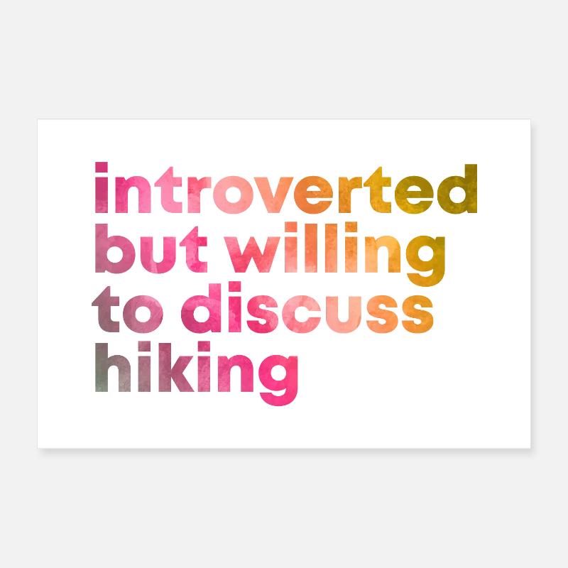 Hiking Poster 12" x 8" (30x20 cm)