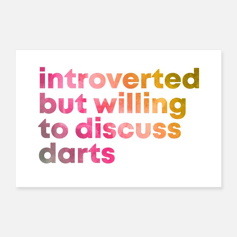 Darts - Poster 30x20 cm - Weiß