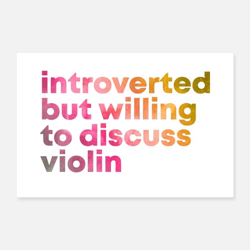 violon - Poster 30 x 20 cm - blanc