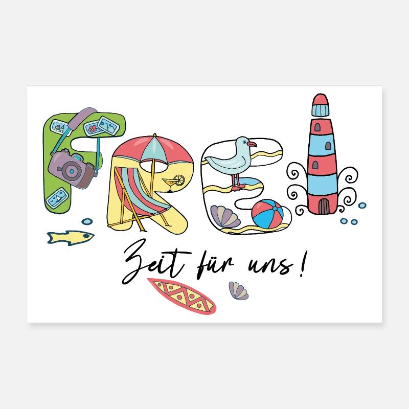 Freizeit Urlaub Poster 30x20 cm