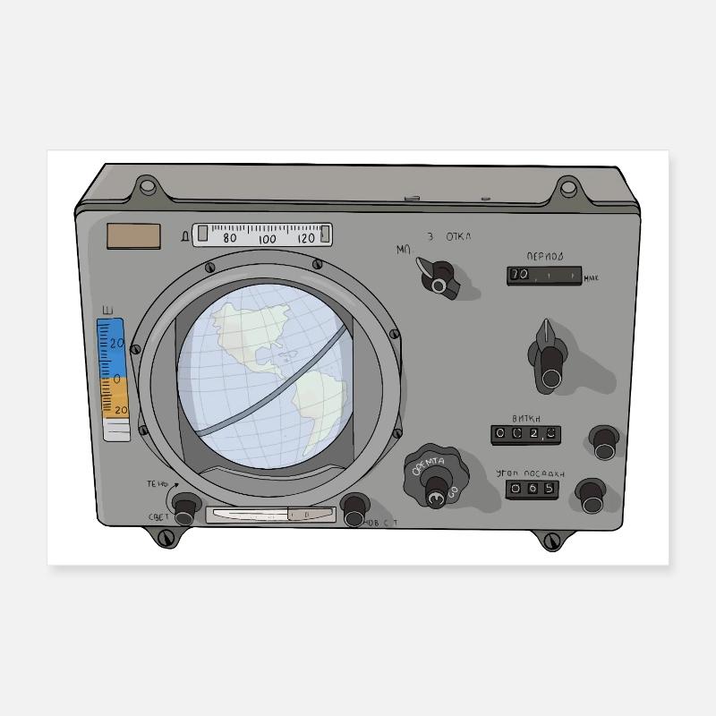 Globus Vintage Navigation Analog Device Poster 12" x 8" (30x20 cm)