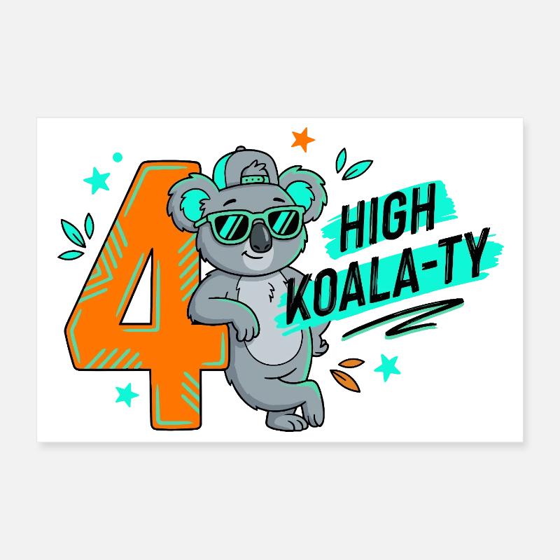 4e anniversaire de High Koala-Ty Poster 30 x 20 cm