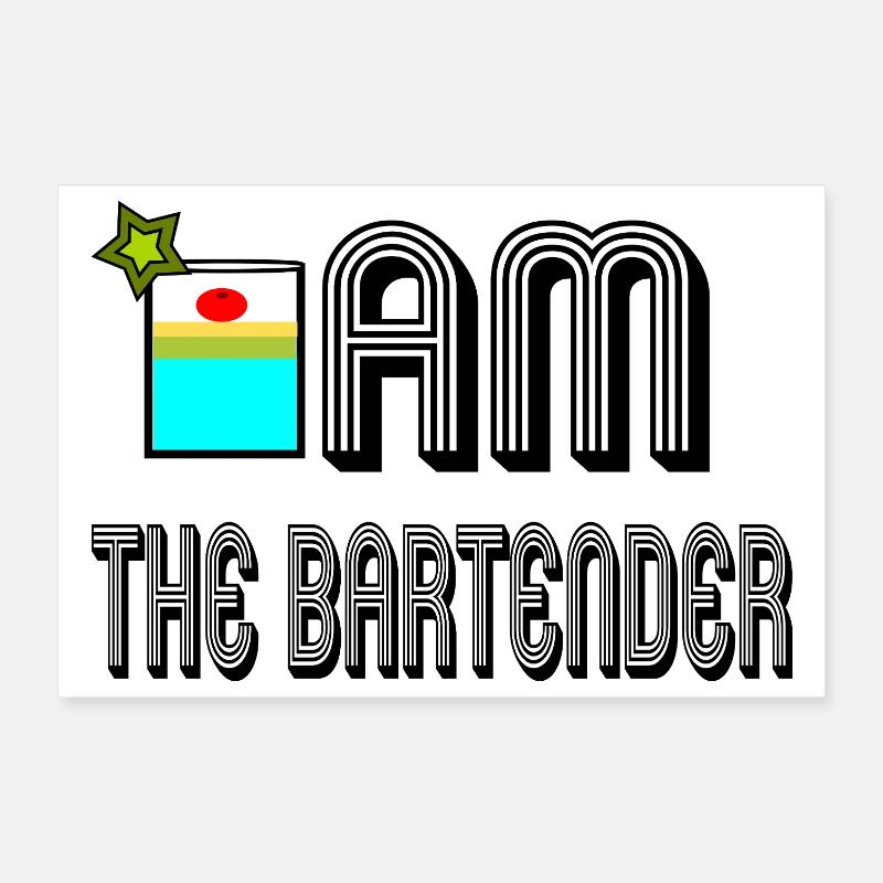 Je suis le barman Poster 30 x 20 cm
