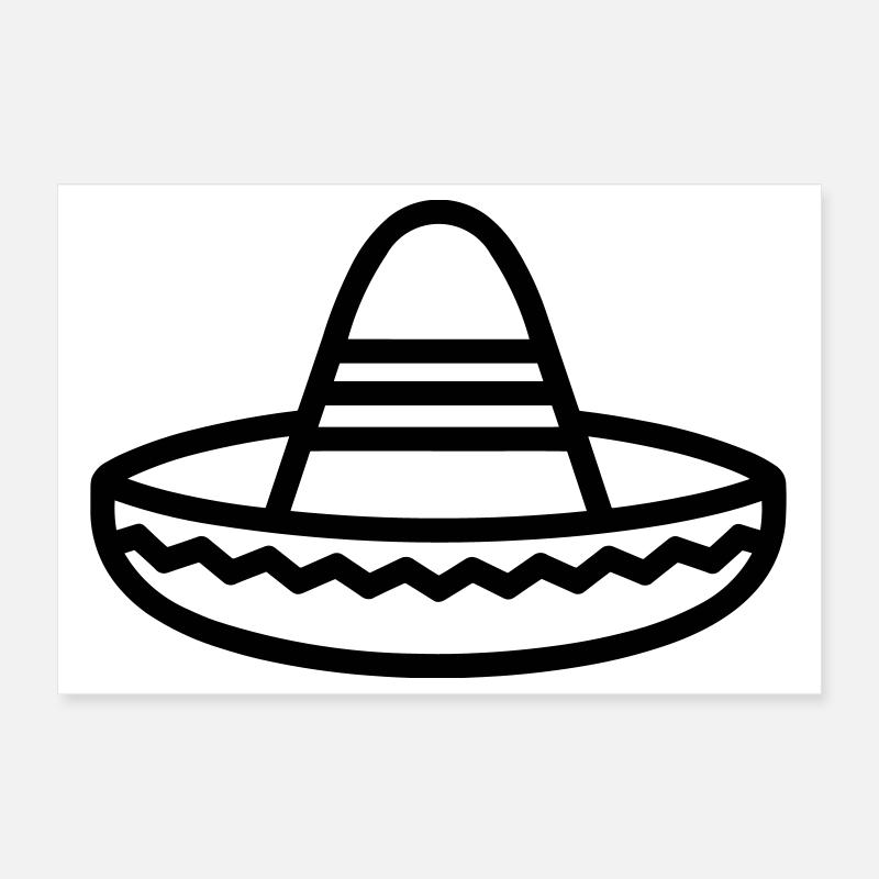Mexican Hat Poster 12" x 8" (30x20 cm)