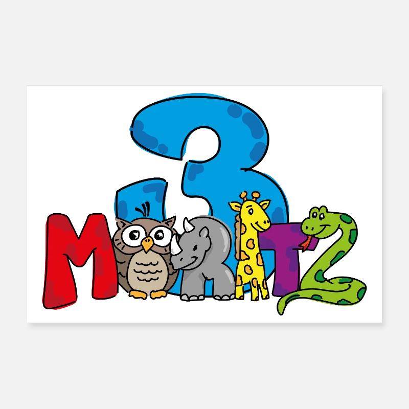Moritz 3. Geburtstag Poster 30x20 cm