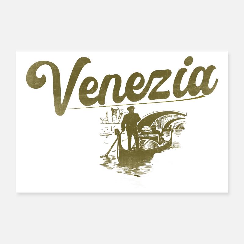 Venice, Vintage Poster 12" x 8" (30x20 cm)