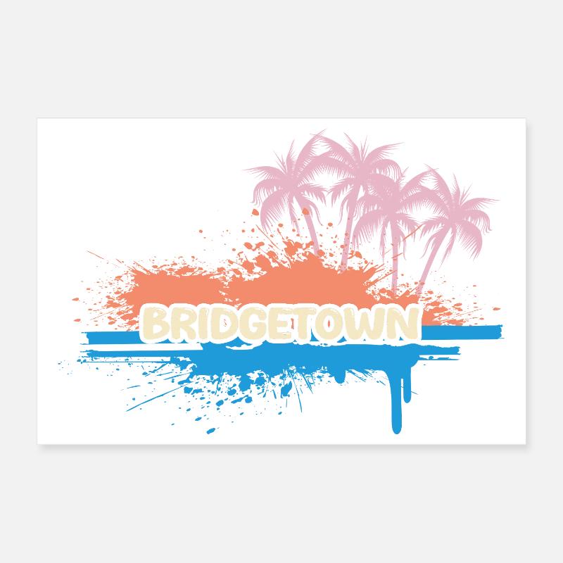 Palmiers Bridgetown Poster 30 x 20 cm