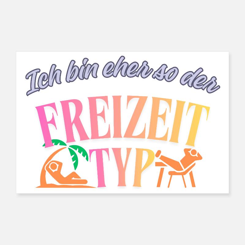 Freizeittyp im Retro-Farbenrausch Poster 30x20 cm