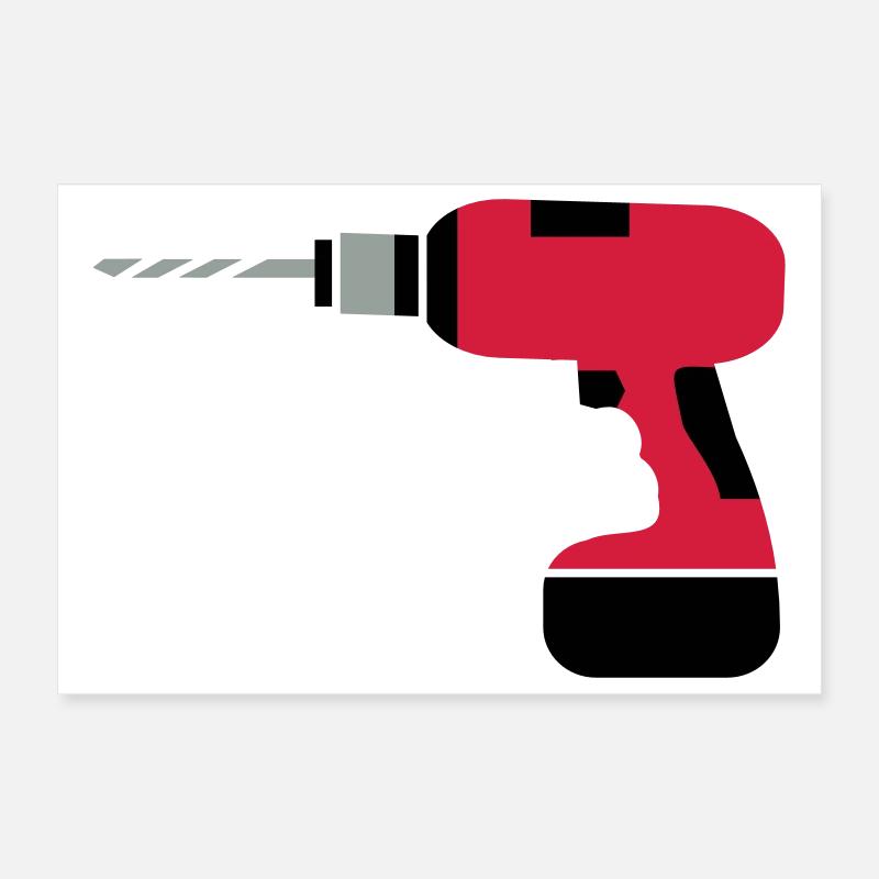 A cordless drill Poster 12" x 8" (30x20 cm)