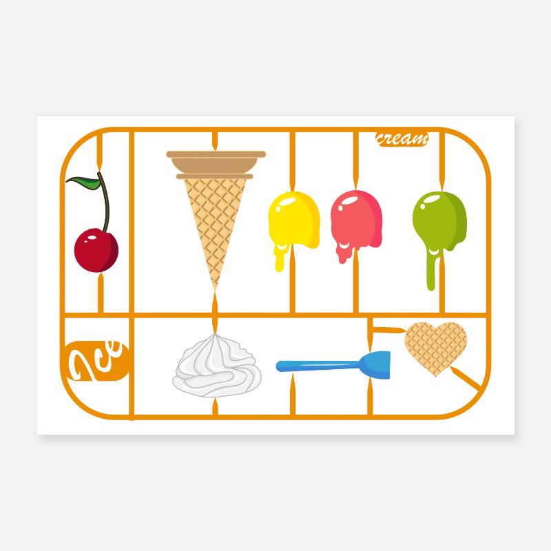 Un cornet de crème glacée dans le kit Poster 30 x 20 cm