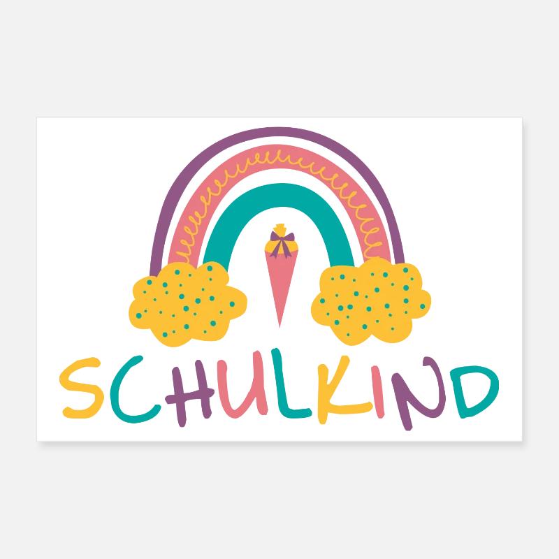 Schulkind - Regenbogen (2) Poster 30x20 cm