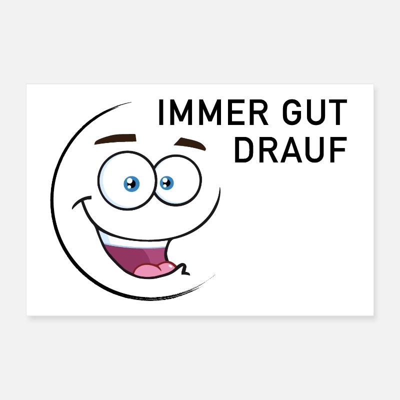 Immer gut drauf | smiley Poster 30x20 cm