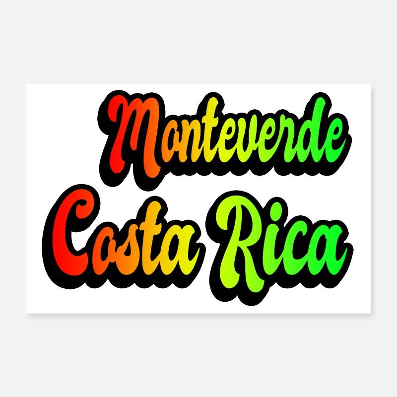 Monteverde Costa Rica rainbow design Poster 12" x 8" (30x20 cm)