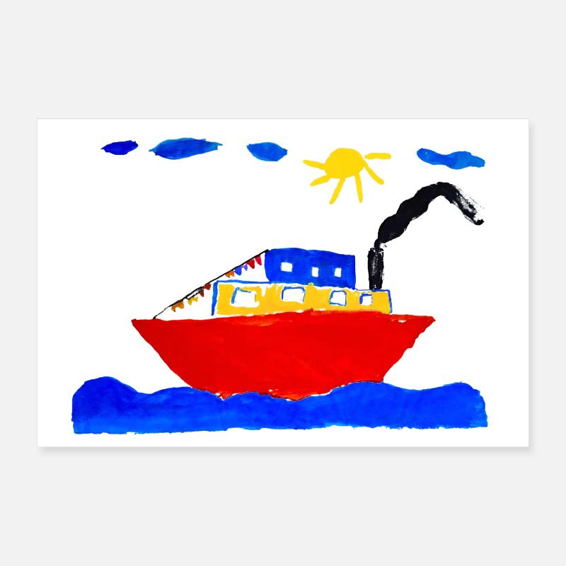 Feriendampfer Poster 30x20 cm