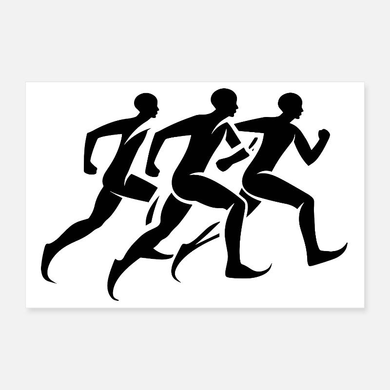 Runner Drawing Poster 12" x 8" (30x20 cm)