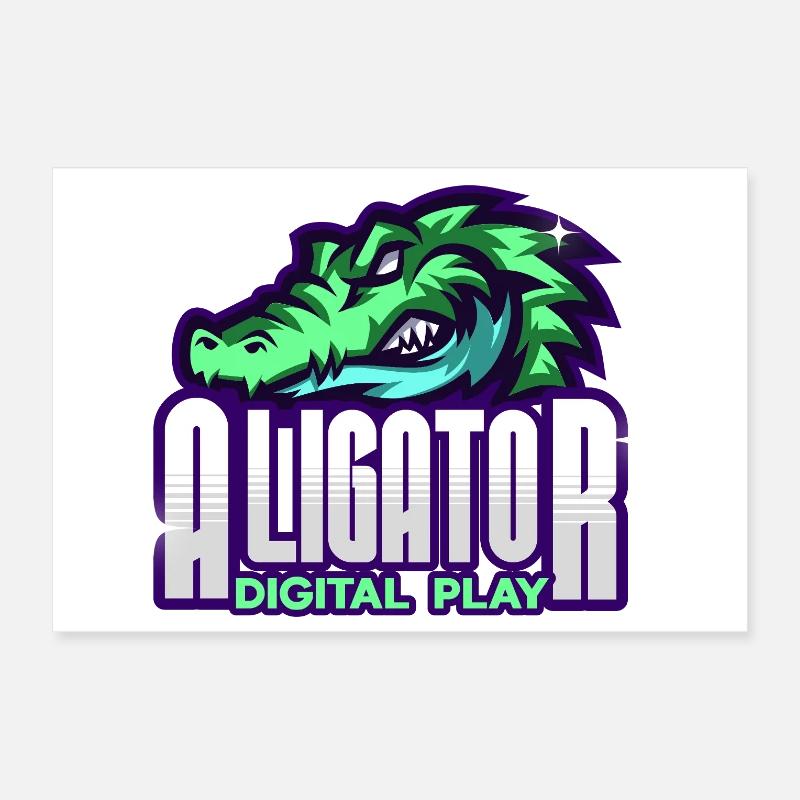 Alligator Digitale Kunst Poster 30x20 cm