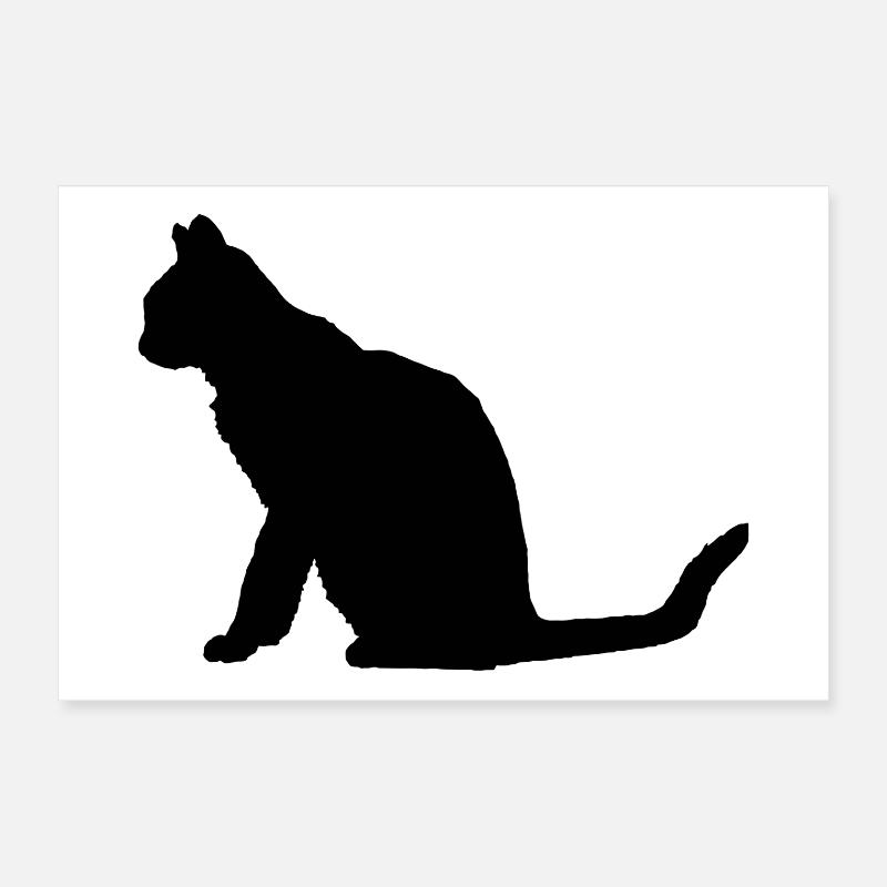 Katze - Poster 30x20 cm - Weiß